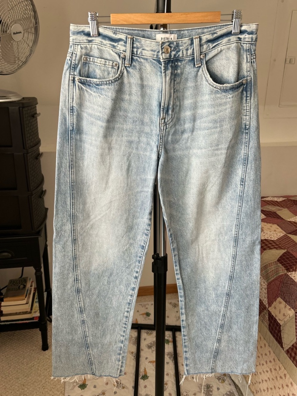 Pistola Straight Leg Light Wash Jeans 28